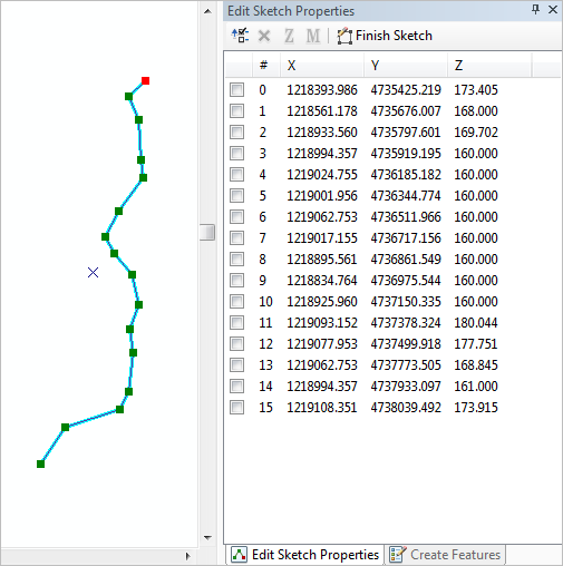 Centerline digitized with raster dataset configured with the LRS