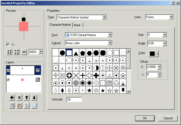 Boîte de dialogue Editeur de propriétés des symboles - avec une couche de symboles qui va être référencée comme SchematicPort, exemple