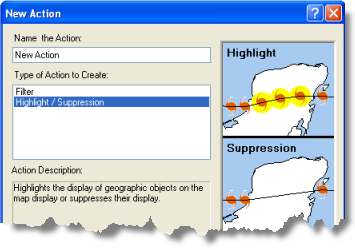 Select the Highlight / Suppress layer action