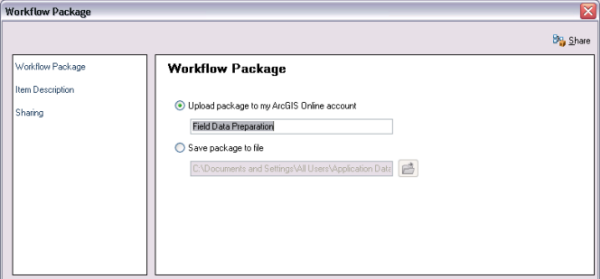 package arcgis file for sharing