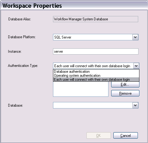 System Tables Connection Properties