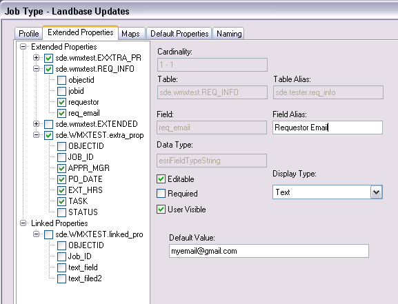 Extended Properties Table