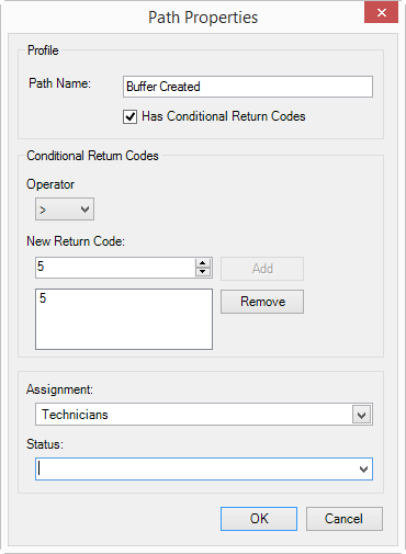 Path Properties dialog box