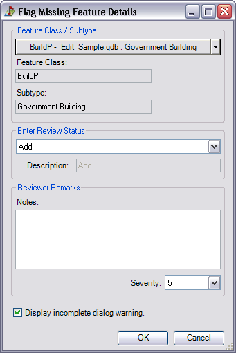 Flag Missing Feature Details Flag Missing Feature Details