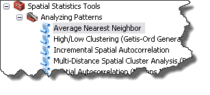 Average Nearest Neighbor geoprocessing tool Average Nearest Neighbor geoprocessing tool