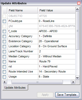 Attributes displayed with their aliases Attributes displayed with their aliases