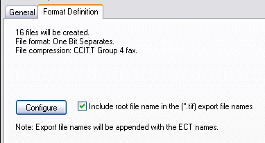 Format Definition tab Format Definition tab