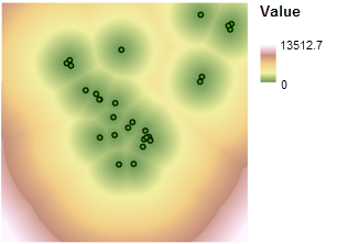 Distance par rapport aux installations de loisirs entrés Distance par rapport aux installations de loisirs entrés