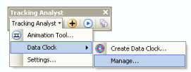 Click Manage to open the Data Clock Manager Click Manage to open the Data Clock Manager
