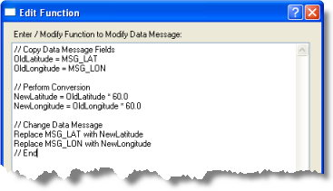 The Edit Function dialog box The Edit Function dialog box