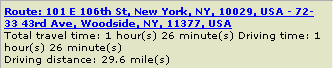 Durée de trajet à New York 2 Durée de trajet à New York 2