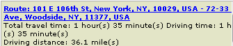 Durée de trajet à New York Durée de trajet à New York