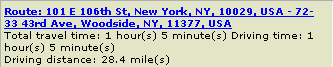Durée de trajet à New York 3 Durée de trajet à New York 3