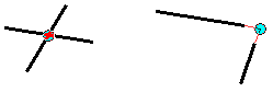 Exemples de lignes avec une intersection possible