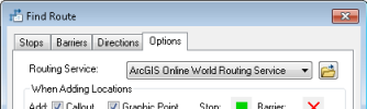 ArcGIS Online Routing Service (Service de calcul d’itinéraire ArcGIS Online)
