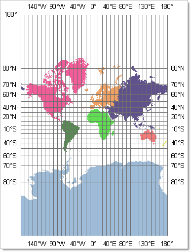 Projection de Mercator du monde