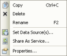 Menu de raccourcis dans ArcCatalog pour les documents ArcMap