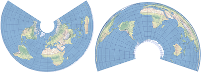 Deux exemples de projection Albers