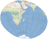 Exemple de projection cartographique de Mercator oblique de Laborde