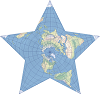 Exemple de projection cartographique d’étoile de Berghaus