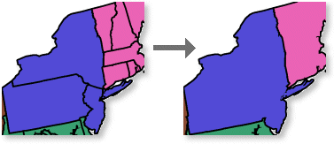 Utilisation de l'affichage par niveau de symbole pour fusionner des contours de polygone