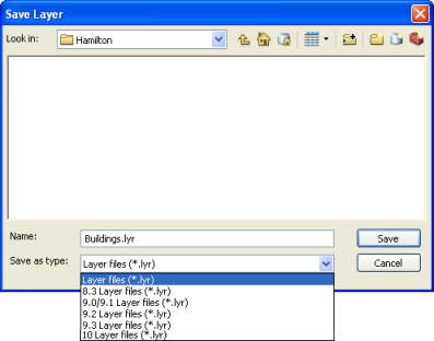 Save Layer File (Enregistrer le fichier de couche)