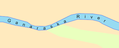 Placement du polygone de fleuve