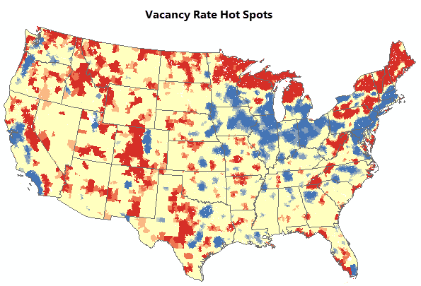 Vacancy rate hot spot map