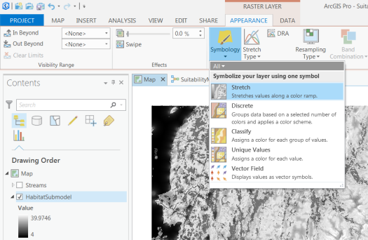 Changing the symbology of the resulting weighted sum layer