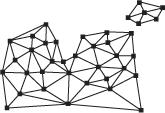 ノードを結合して形成されたドローネ三角形