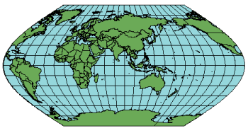 エケルト図法（第 5 図法）の説明図