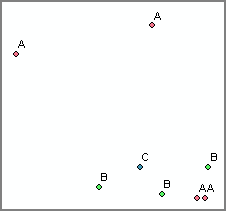 単純なテーブルからの XY イベントのマッピング