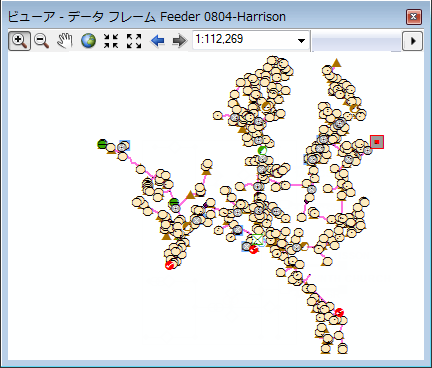 Feeder 0804 - 復元された地理模式図の初期位置