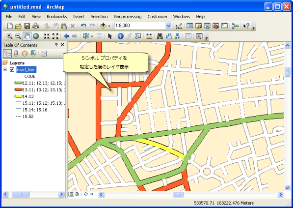 高速道路を表示するレイヤの例