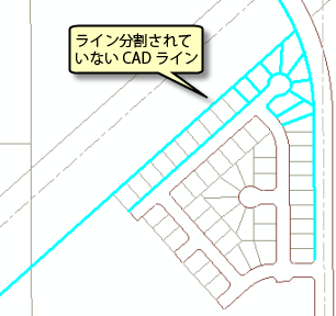 ライン分割されていない CAD ラインのコピーと貼り付け