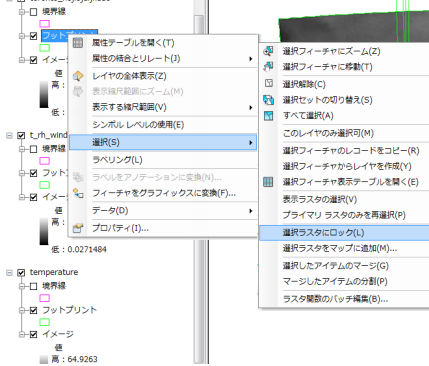 選択を行って ArcMap に追加