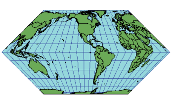 エケルト図法（第 2 図法）の説明図