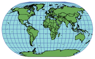 ヴィンケル図法（第 2 図法）の説明図