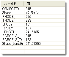 フィールドのエイリアスの使用を示す [個別属性]