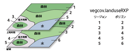 ポリゴン カバレッジ → リージョン (Polygon Coverage To Region) の図