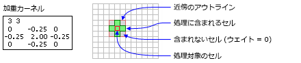 重み付けのある近傍を使用する [フォーカル統計 (Focal Statistics)] ツール