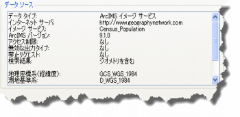 ArcIMS イメージ サービスのデータ ソース