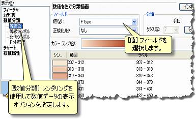 数量レンダラーの選択