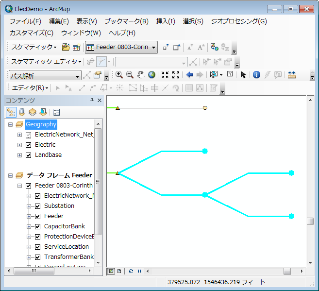 Corinth - 関連するスケマティック フィーチャを表示