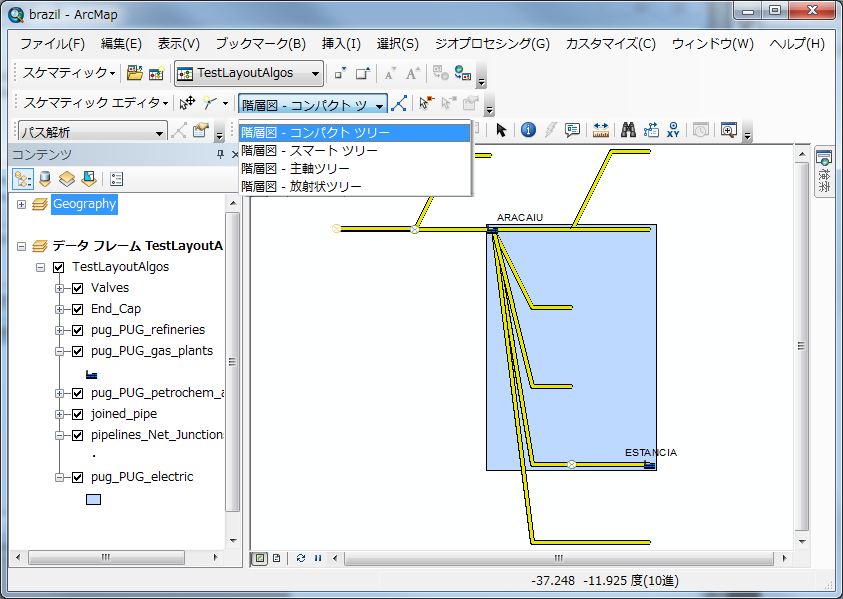 表示可能なレイアウト アルゴリズム