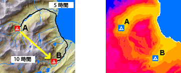 複数の位置間の最適パスの検出