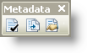 ArcCatalog の [メタデータ] ツールバー