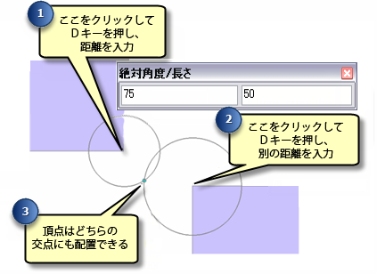 [距離-距離] 作図法の使用