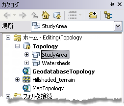 [カタログ] ウィンドウの StudyArea フィーチャ データセット