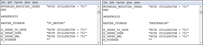 ST_RASTER から RASTERBLOB へのタイプの変更